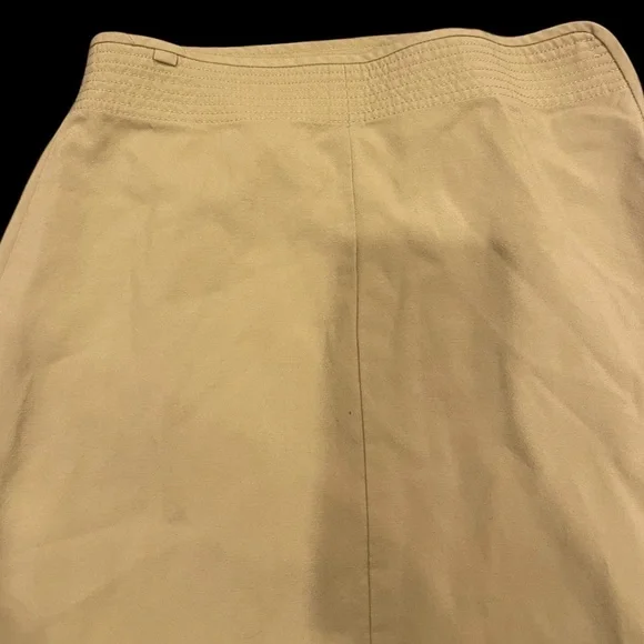 Coach Women’s 100% Wool Tan Regular Fit Back Zip Straight & Pencil Skirt Size 0 - Picture 3 of 7